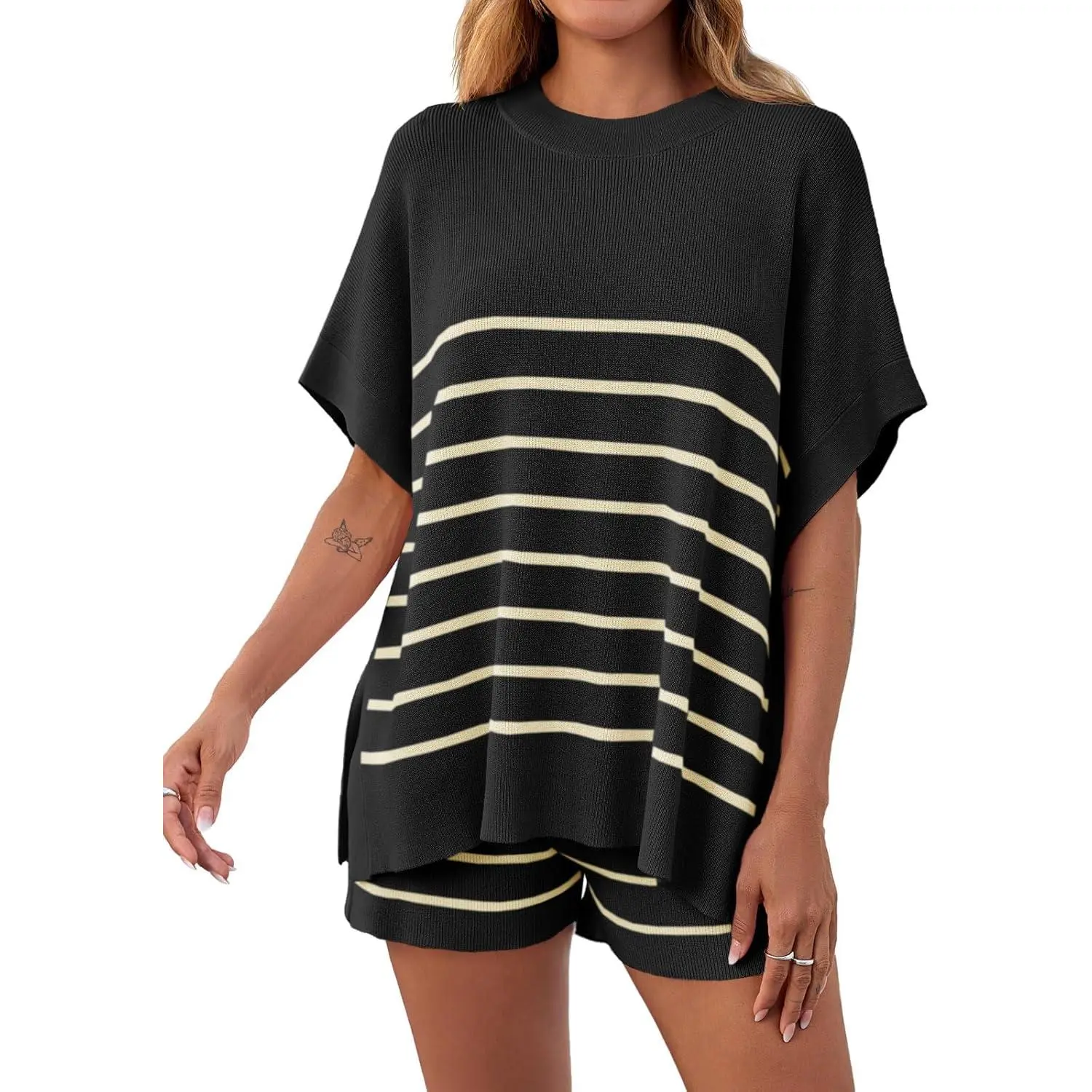 Women's Striped 2 Piece Outfits
