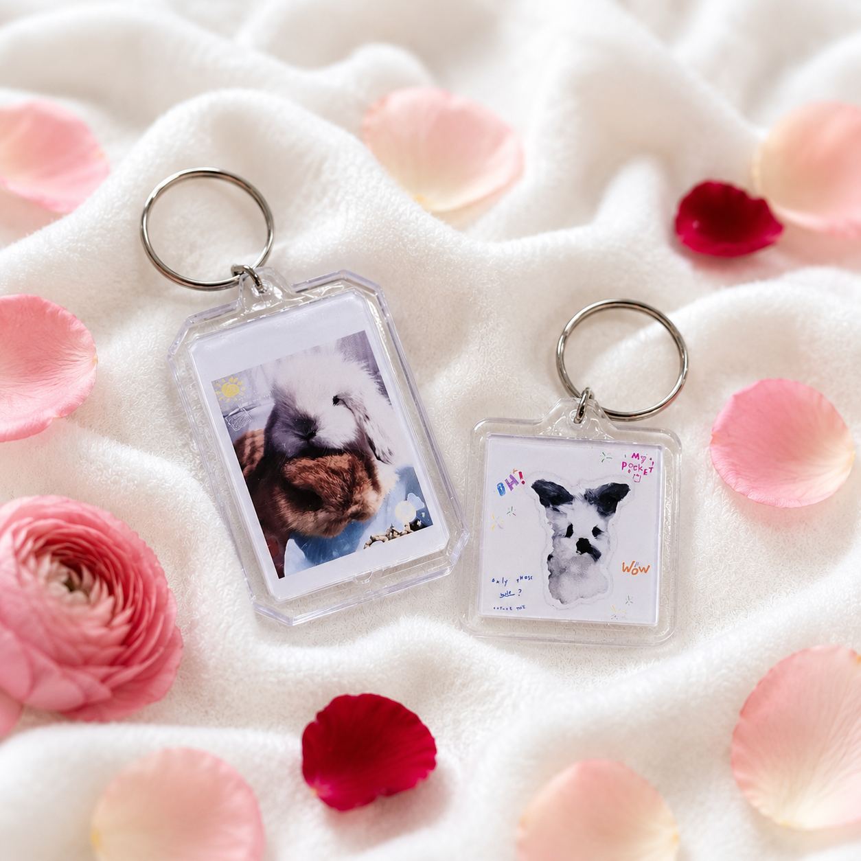 Pawfect Moments Custom Pet Photo Keychain – Personalized Keepsake Made from Your Pet Photo