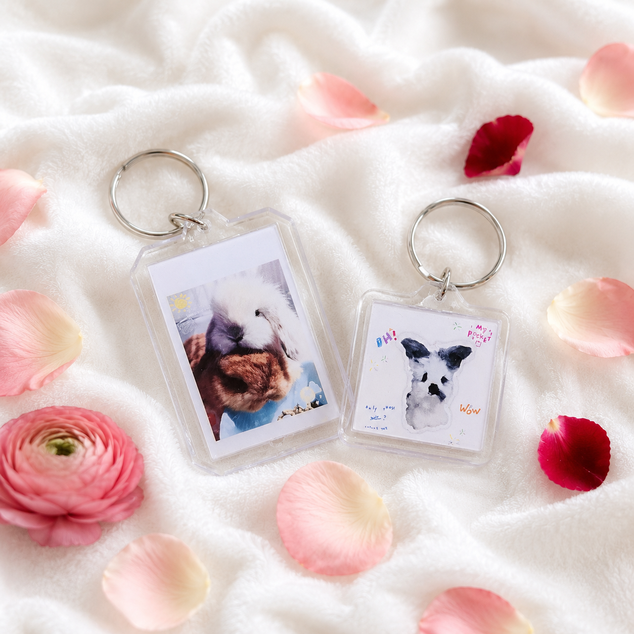Pawfect Moments Custom Pet Photo Keychain – Personalized Keepsake Made from Your Pet Photo