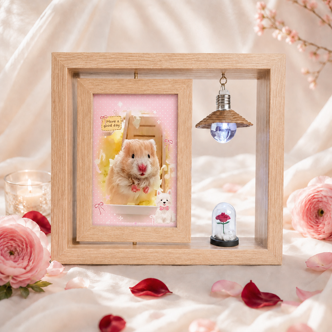 Forever Glow Custom Pet Memory Frame – Personalized Light-Up Keepsake for Your Furry Friend