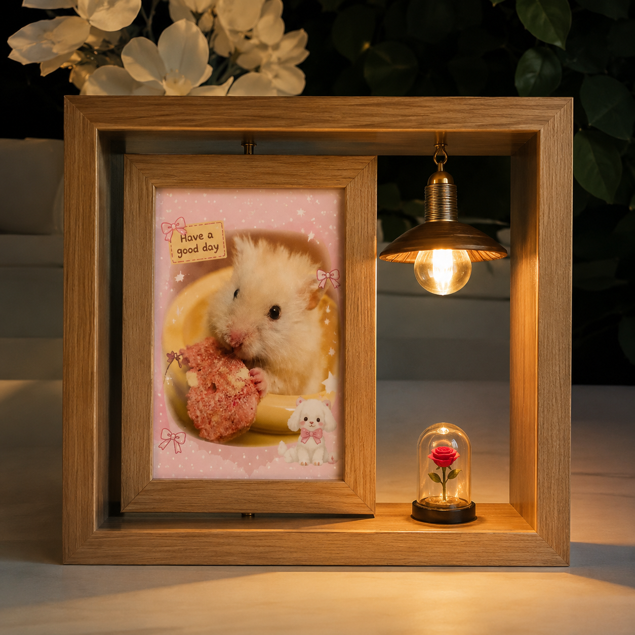 Forever Glow Custom Pet Memory Frame – Personalized Light-Up Keepsake for Your Furry Friend