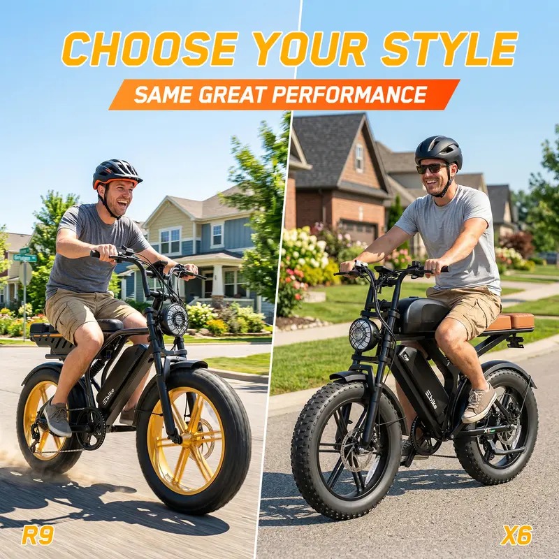 R9 Electric Bike 1500W Dual Battery | Up to 120 Miles Range | 20"x4.0 Fat Tires | 7-Speed, LCD Display, Front Suspension | Adult Ebike Commuter Mountain Bike Dual Brakes