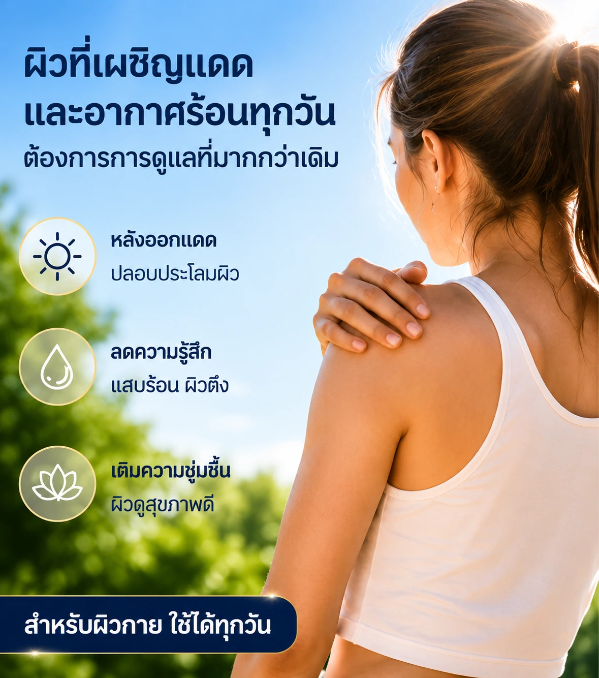 น้ำมันหอมระเหยเทมีเรียสีฟ้า  สำหรับผิวร่างกาย น้ำมันทุกหยดมอบประสบการณ์ดูแลร่างกายอย่างล้ำลึก