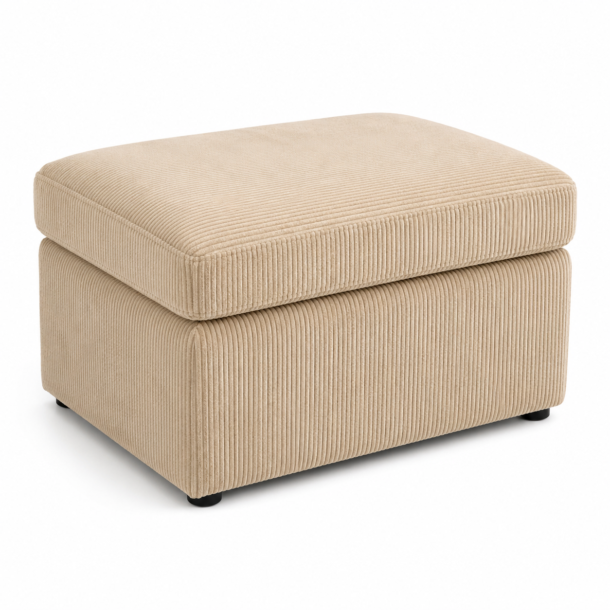 Fußhocker Cord Beige passend zu Lounge-Sesseln 65x45 cm-OakveraLiving