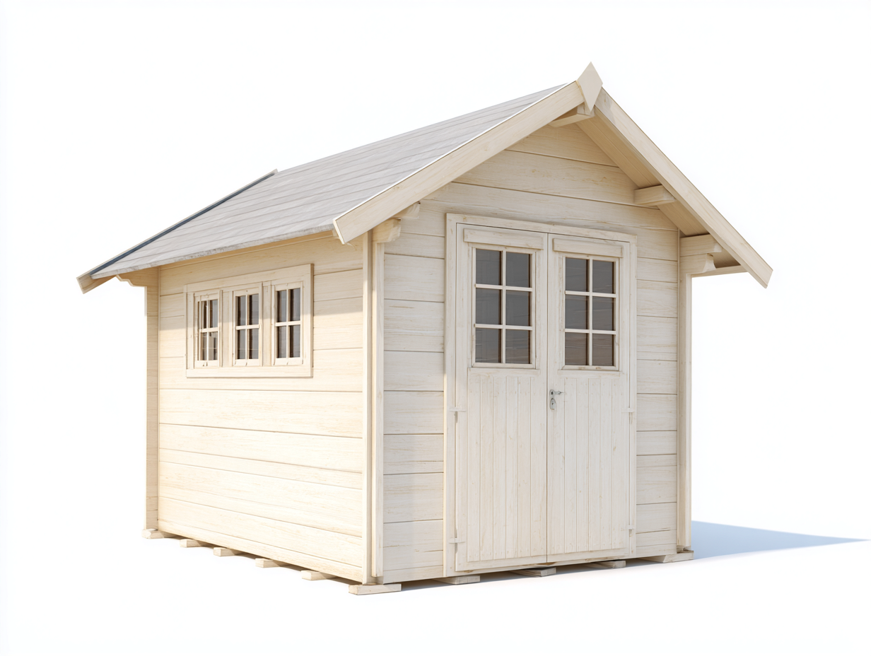 Gartenhaus - Holz 200x200x210 cm - Weiß - Modernes Design-Hataiadecor