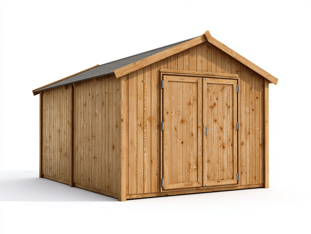 Gartenhäuser 220x180x210 cm Massivholz Satteldach - braun - klassisches Design-Hataiadecor