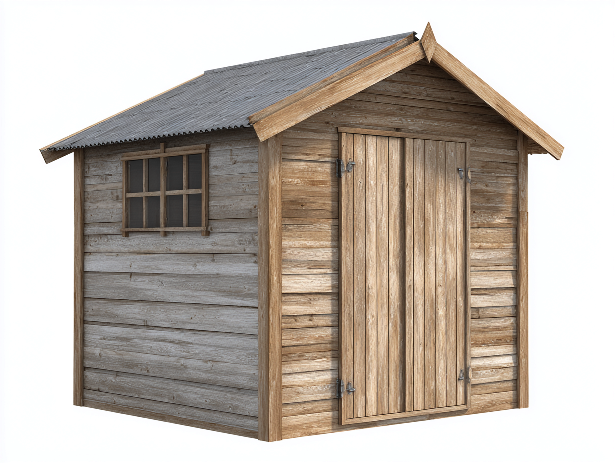 Gartenhäuser Holz 250x200x220 cm Braun-Grau Rustikales Gerätehaus-Hataiadecor