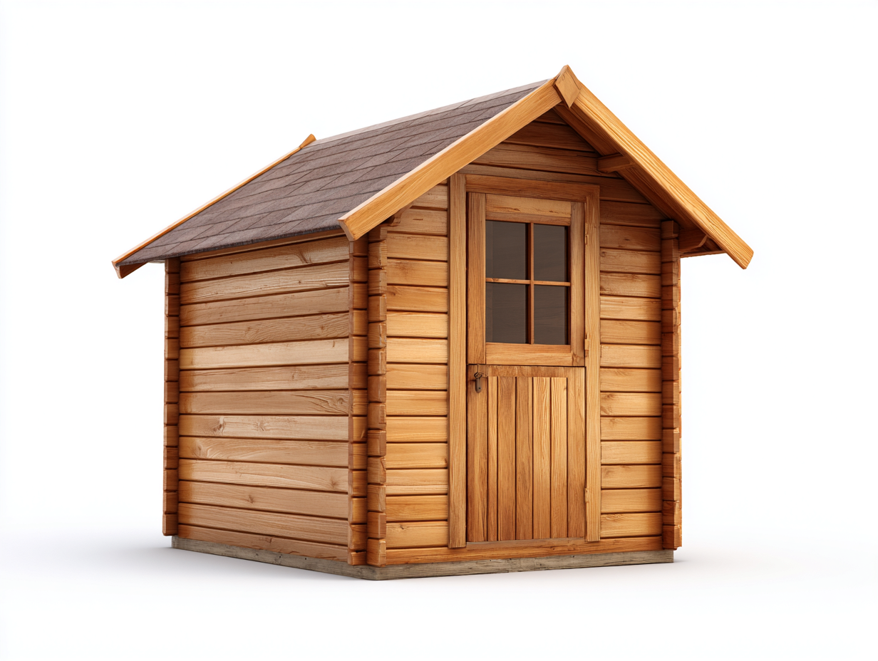 Gartenhäuser Holz Gartenhaus 200x150x210 cm - Naturfarbe - Klassisches Satteldach Design-Hataiadecor