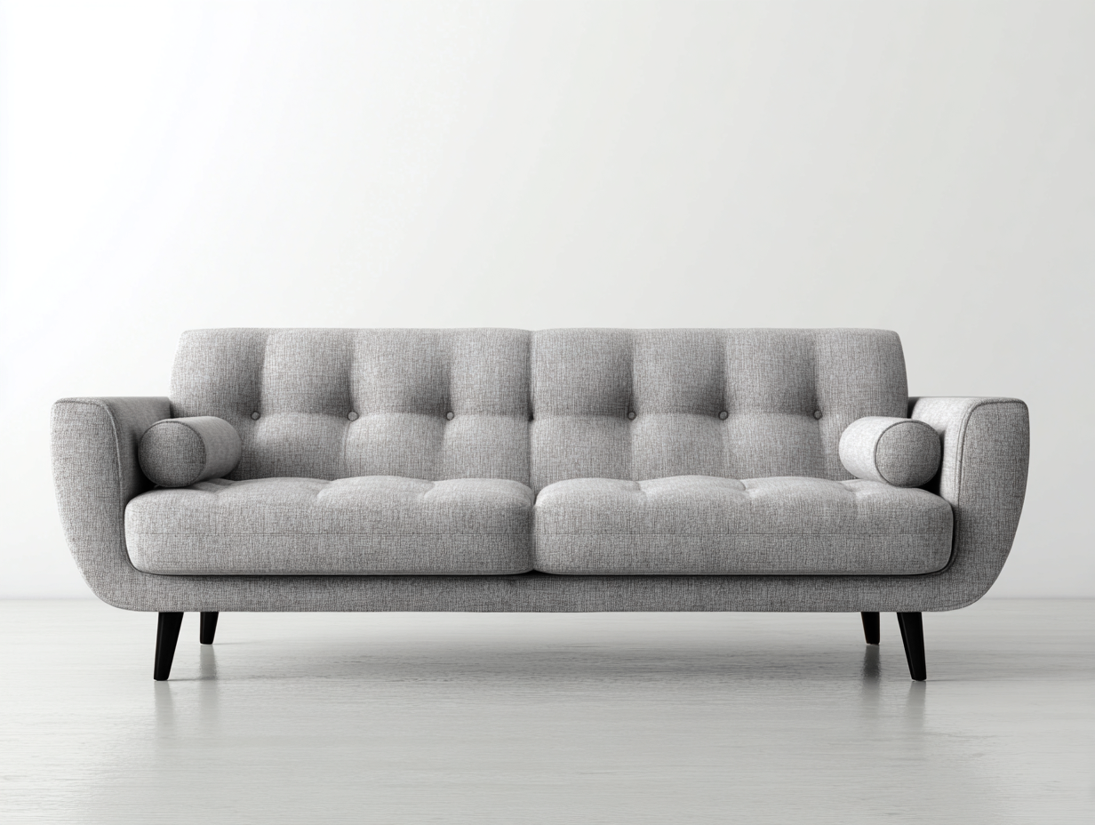 Zweisitzer Sofa Stoff 190x85x82 cm Grau Modernes Wohnzimmer Sofa-Lovexvohome