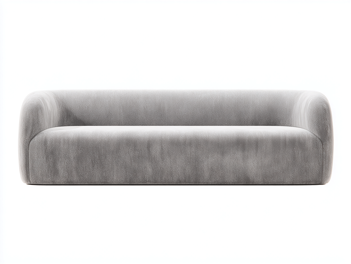 Zweisitzer Sofa Samtstoff 190x88x72 cm - Grau - Modernes Lounge Design-Lovexvohome