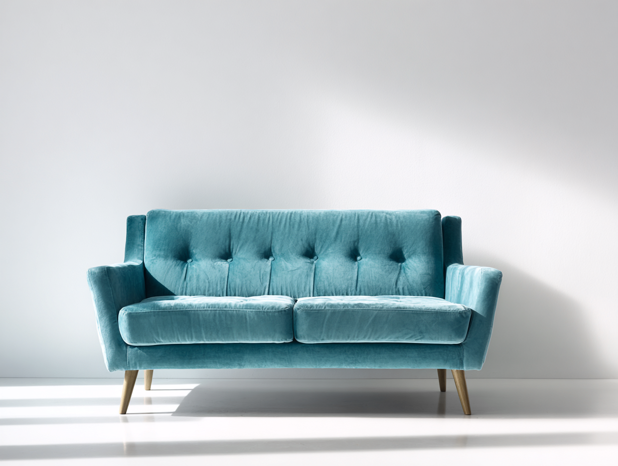 Zweisitzer Sofa Stoff 165x82x82 cm - Türkis - Modernes Design-Lovexvohome