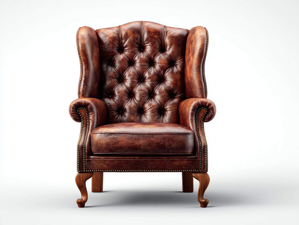 Sillón de piel cuero sintético 85x90x105 cm - marrón - diseño clásico acolchado capitoné-Falolinest
