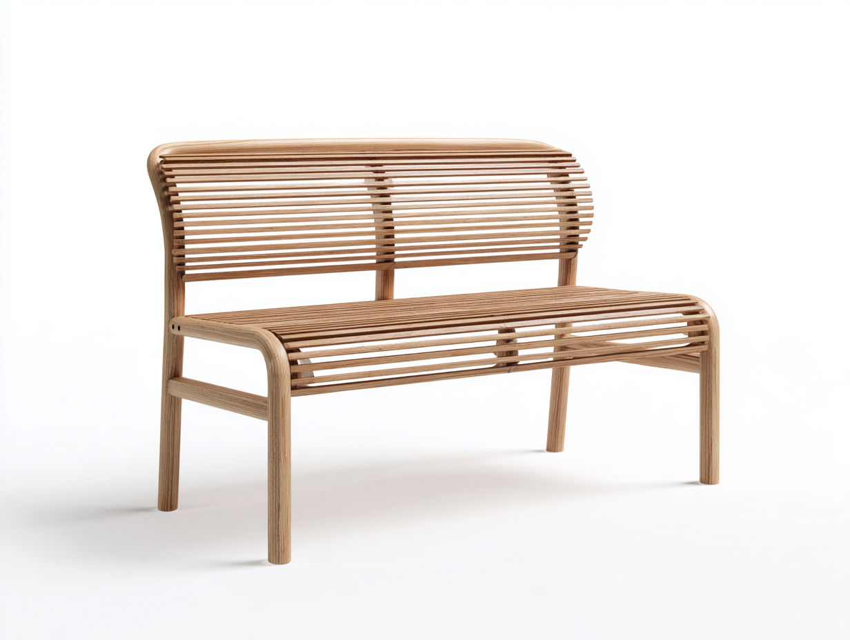 Bancos de jardín de madera 125x58x82 cm - madera claro - diseño moderno para exterior-Rodiionest