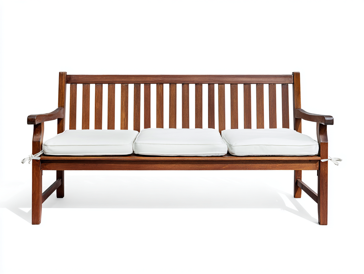 Bancos de jardín de madera 150x60x90 cm color marrón-blanco para exterior - diseño clásico-Rodiionest