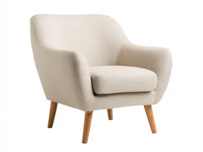 Sillón de tela tapizado 78x82x88 cm - beige - para salón y dormitorio - estilo contemporáneo-Ziluxadwell