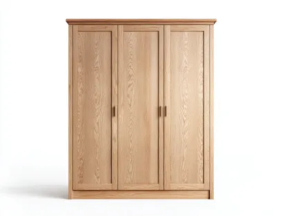 Armarios de tres puertas - madera engineered - 120x55x185 cm - marrón - diseño clásico para dormitorio-Ziluxadwell