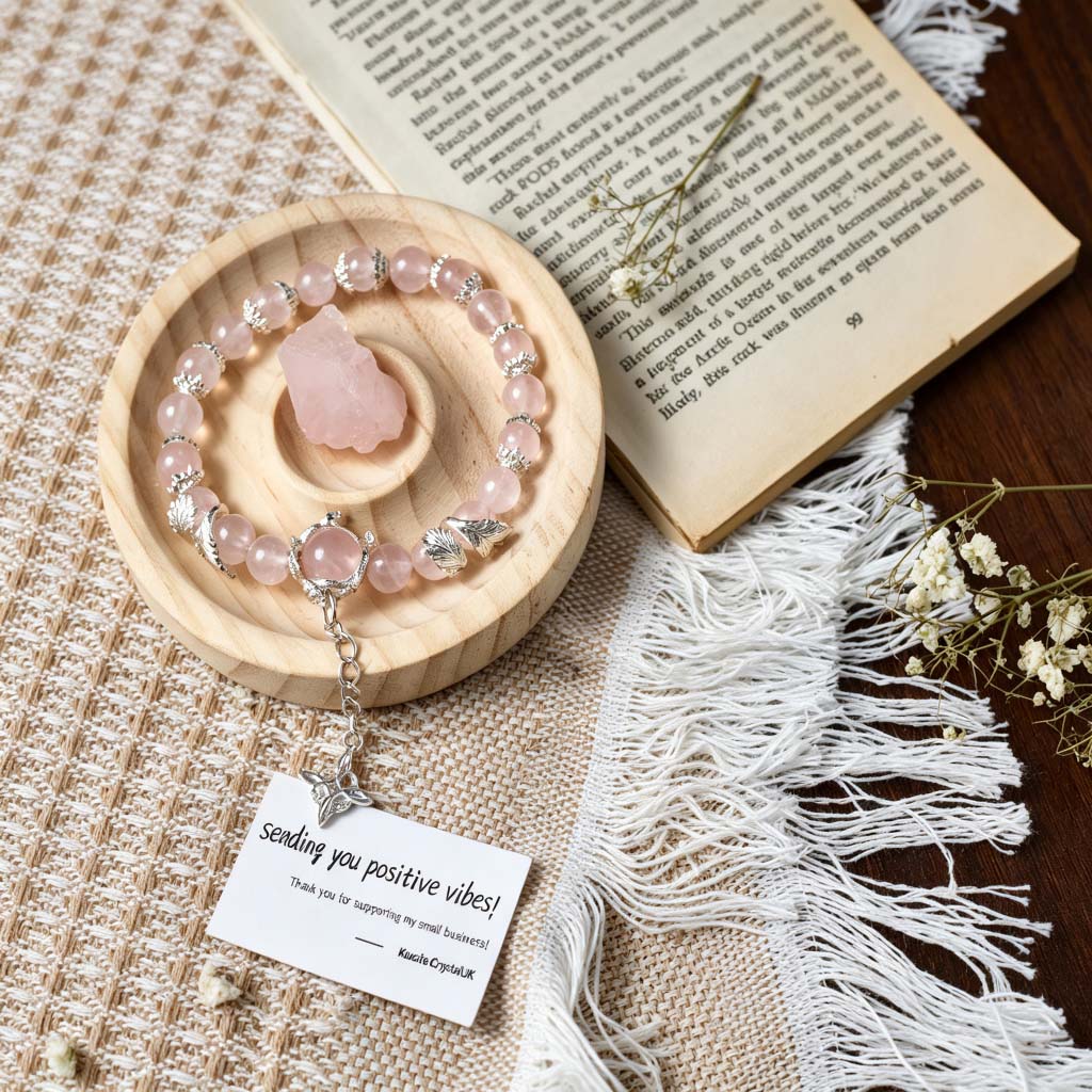 Rose Quartz Crystal Energy Bracelet – Healing 'Stone of Love' Jewellery