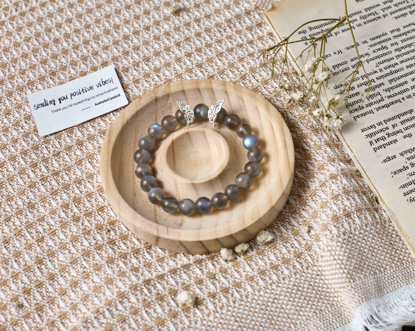 Flashy Labradorite Crystal Energy Bracelet – 'Stone of Magic' 