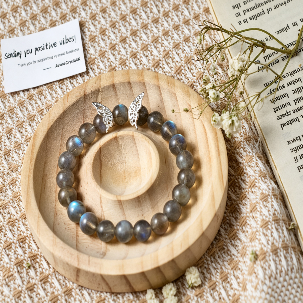 Flashy Labradorite Crystal Energy Bracelet – 'Stone of Magic' 