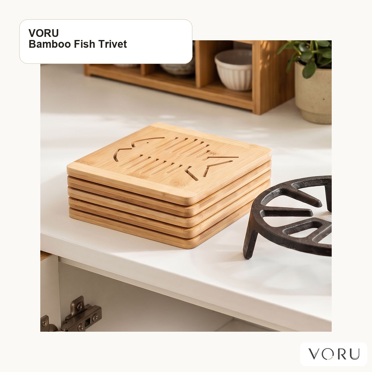 VORU Bamboo Fish Trivet