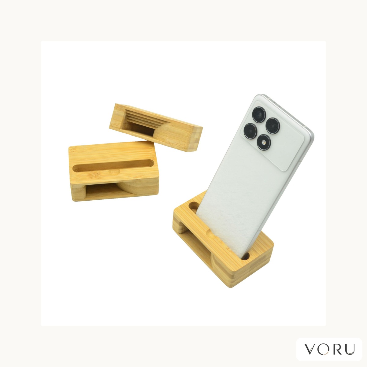 VORU Bamboo Phone Stand