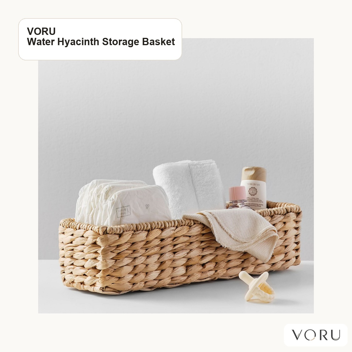 VORU Water Hyacinth Storage Basket
