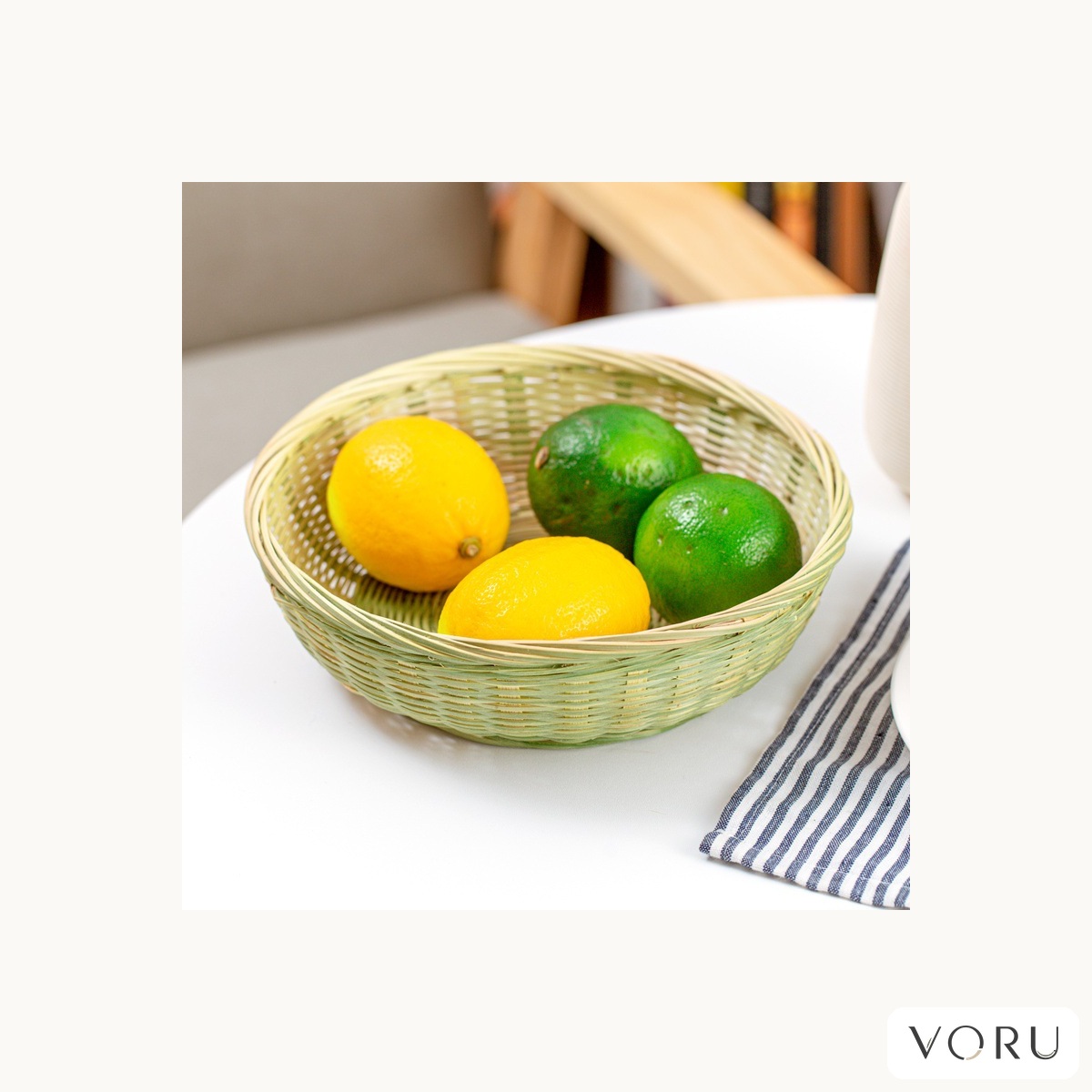 VORU Handwoven Bamboo Serving Basket