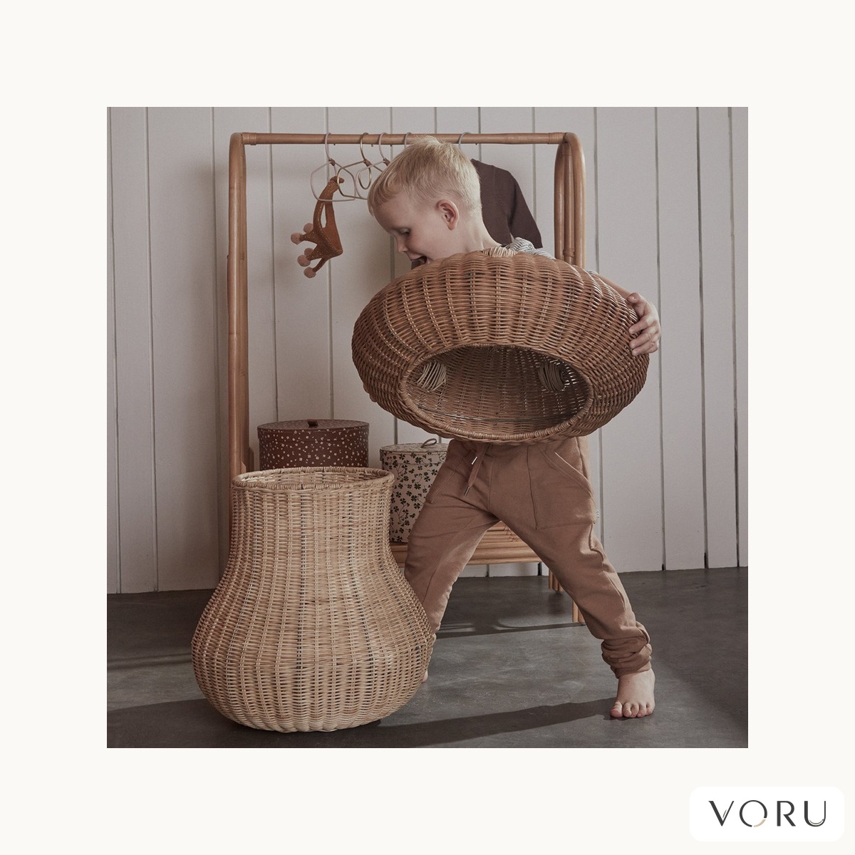 VORU Woven Mushroom Storage Basket
