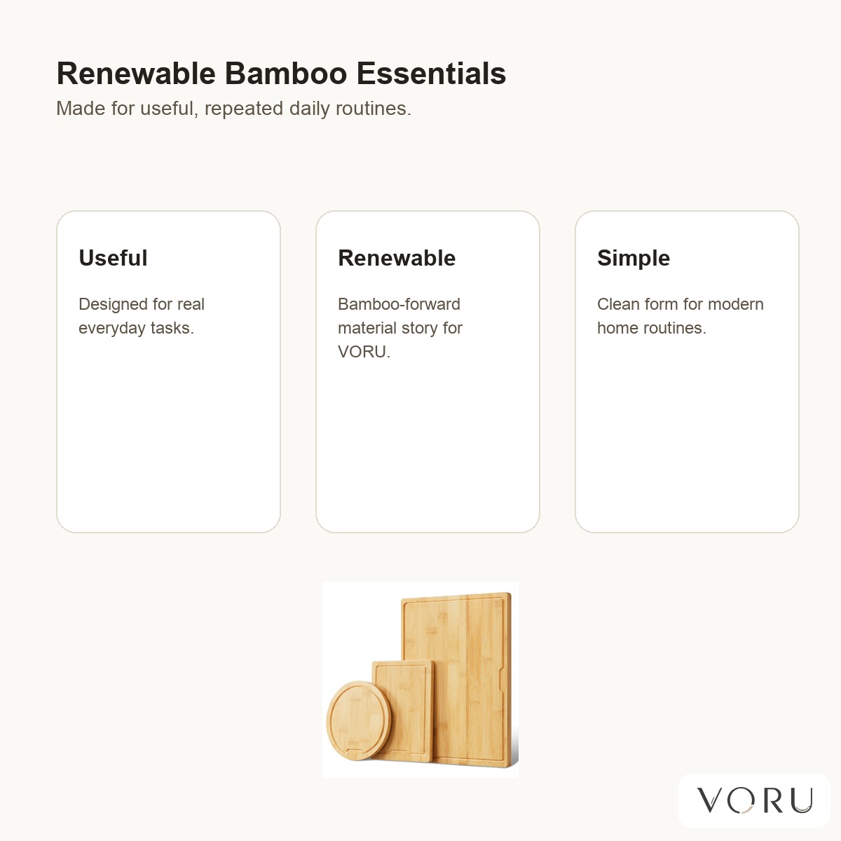 VORU Bamboo Cutting Board