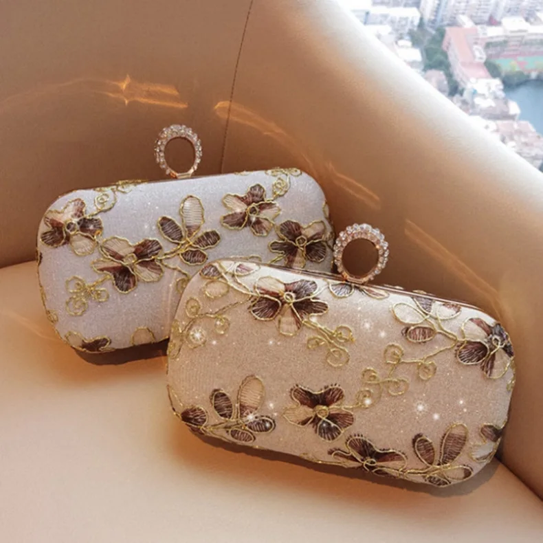 YNSSK Floral Embroidered Clutch Bag Available Colors