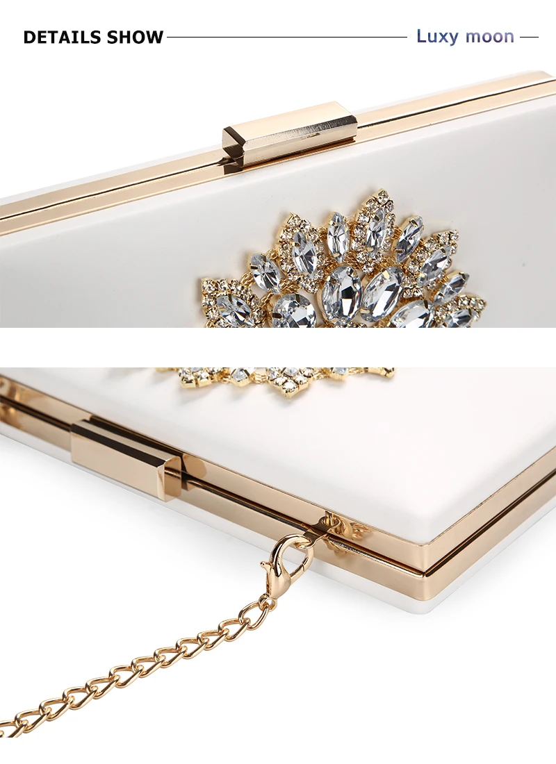 Detail of the YNSSK Luxury Rhinestone Evening Bag