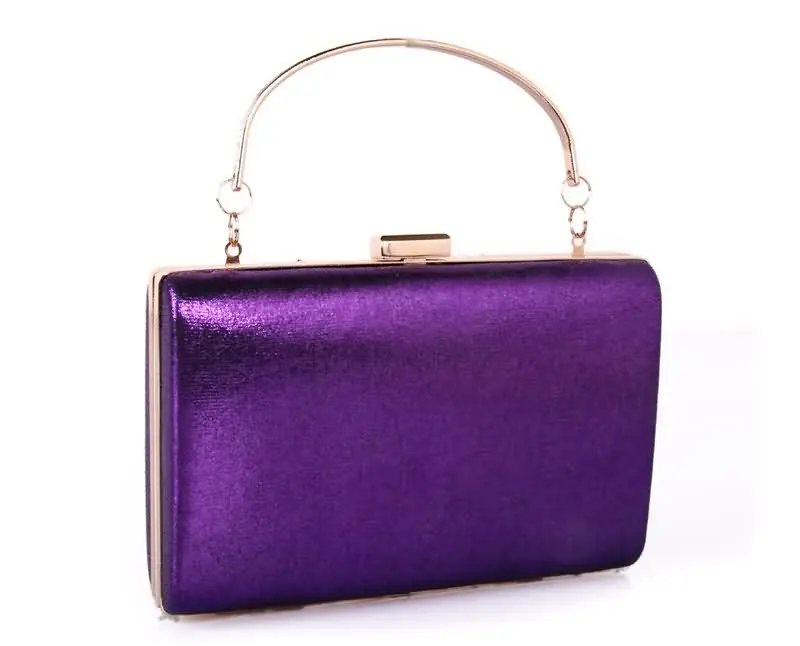 YNSSK Evening Clutches for Weddings Purple Back View