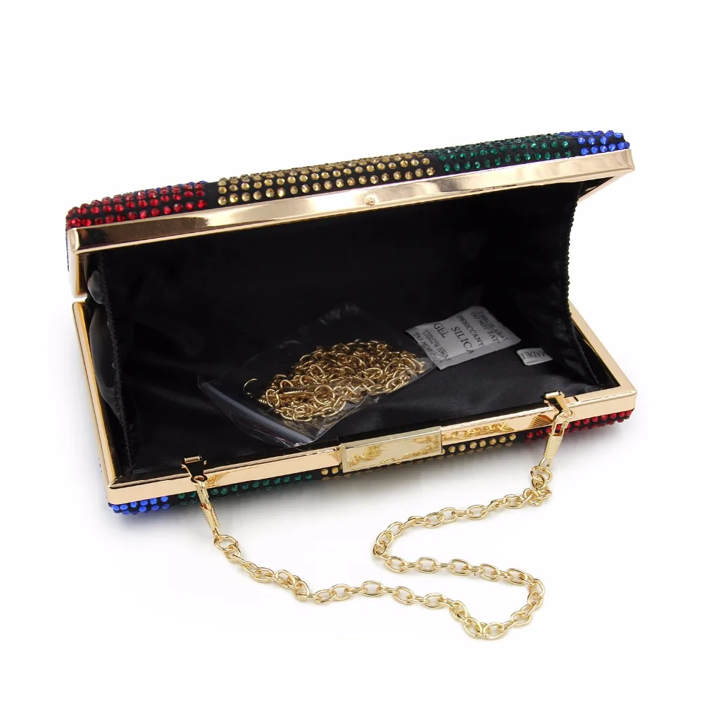 YNSSK Color Block Evening Bag Inside View