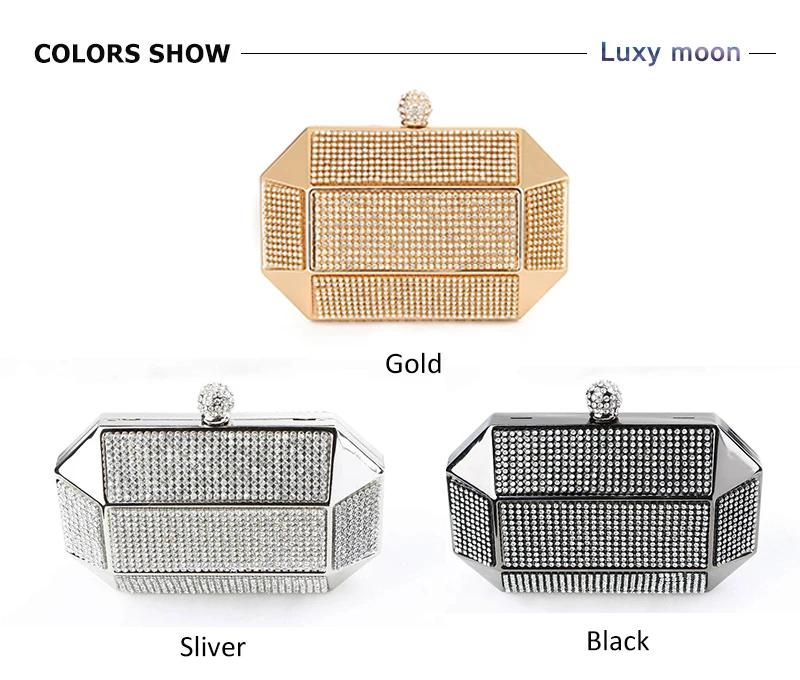 Multiple Color Display of YNSSK Octagon Hardbox Evening Bag