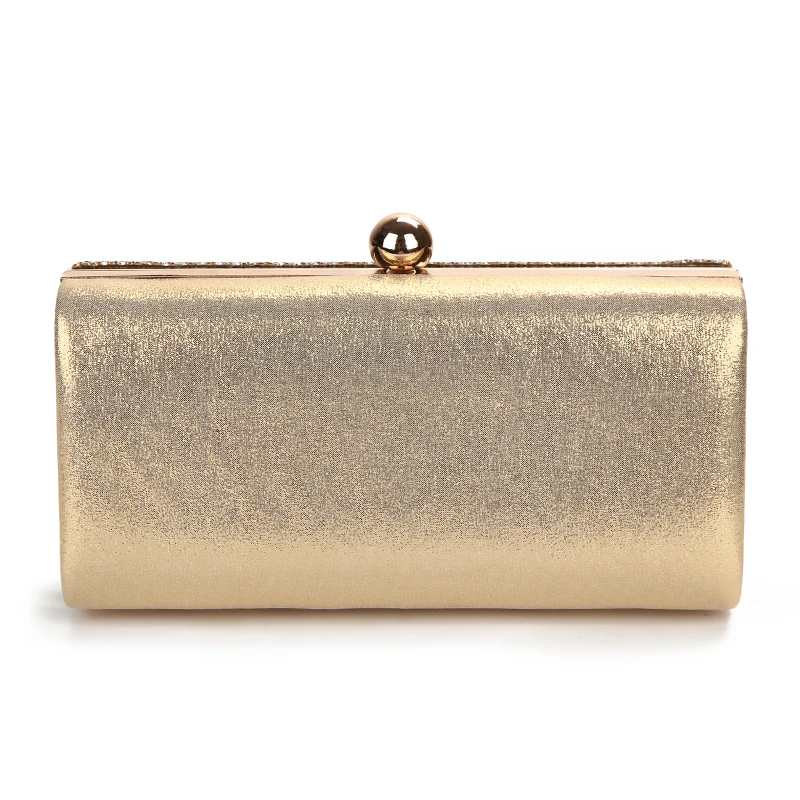 YNSSK Bling Rhinestone Stripe Clutch Bag Back View