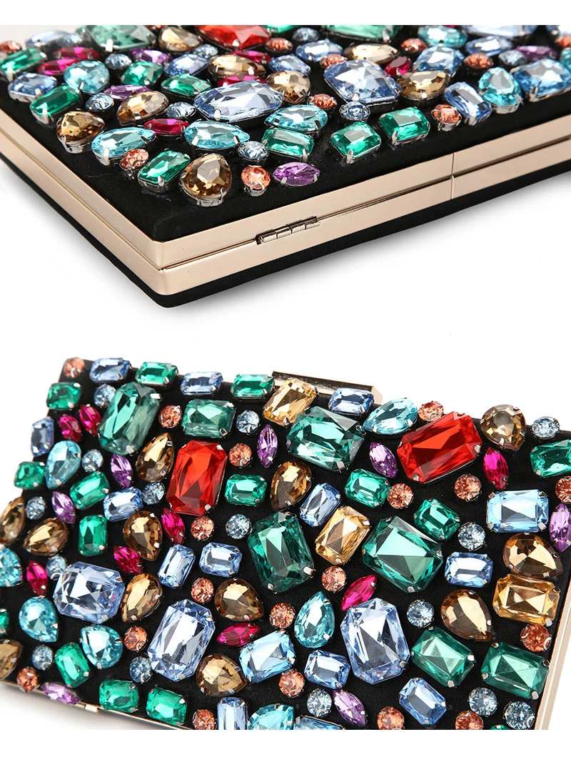 YNSSK Rainbow Crystal Clutch Bag Surface Detail