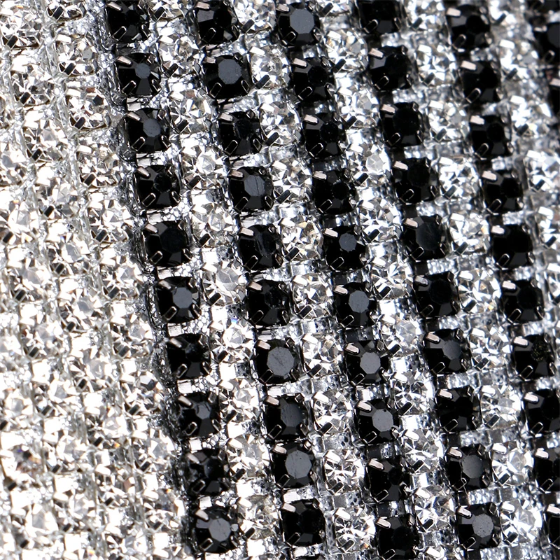 YNSSK Party Wear Hand Purse Side Rhinestone Detail