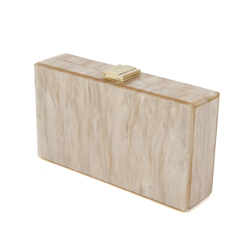YNSSK Marble Bride Acrylic Clutch Side View