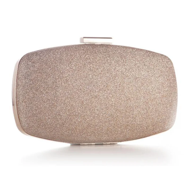 YNSSK Champagne Glitter Clutch Bag Back View