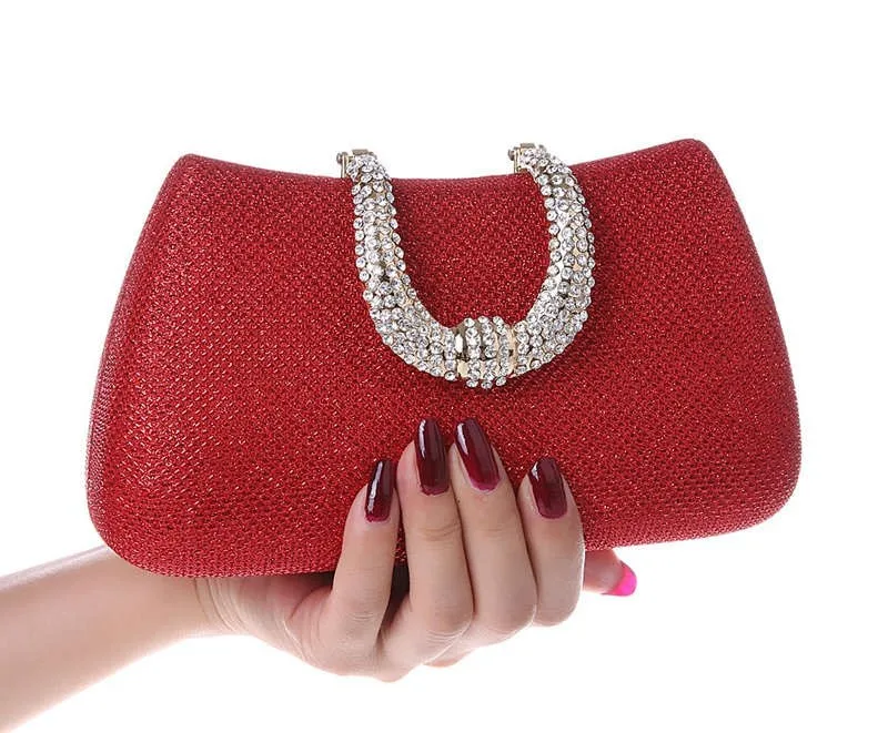 YNSSK Small Red Clutch Bag Front View