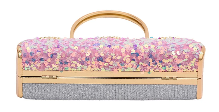 YNSSK Pink Vintage Wedding Clutch Bags Bottom View