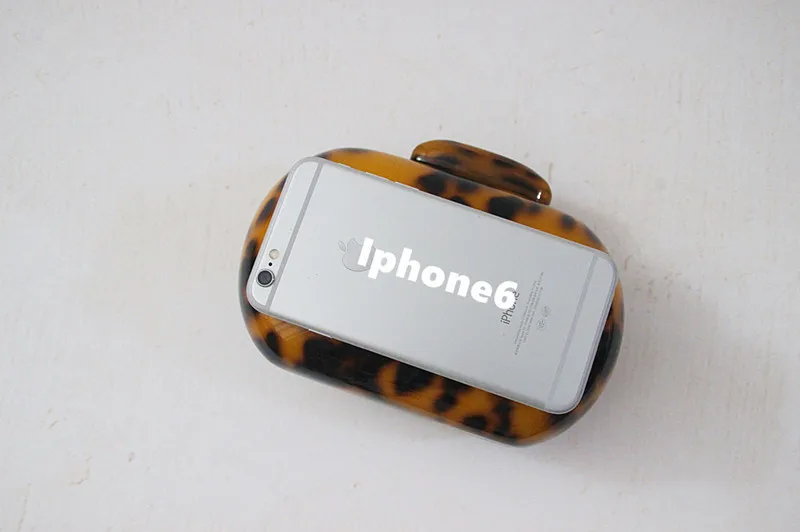 YNSSK Small Tortoise Shell Crossbody Bag Size Compare with iPhone