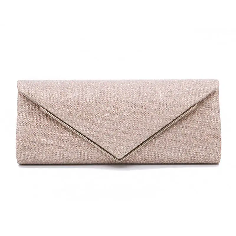 YNSSK Champagne Envelope Clutch Bag Front View