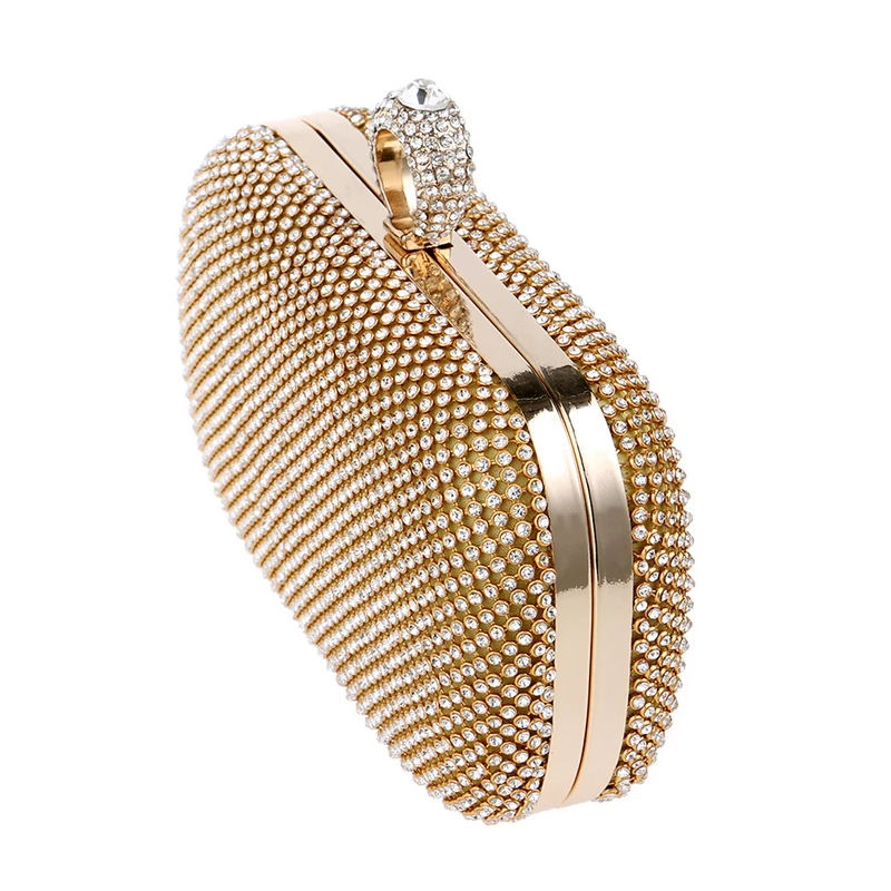 Side View of the YNSSK Rhinestone Ring Evening Bag