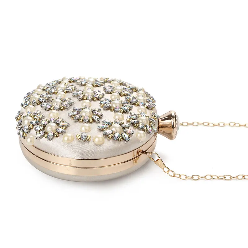 YNSSK Pearl Evening Clutch Bags for Weddings Side View