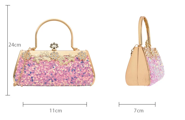 YNSSK Vintage Wedding Clutch Bags Size