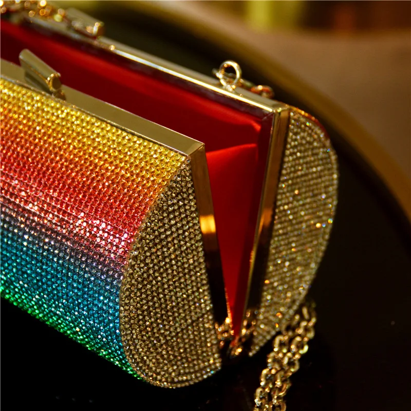YNSSK Rainbow Cylinder Evening Bag Side View