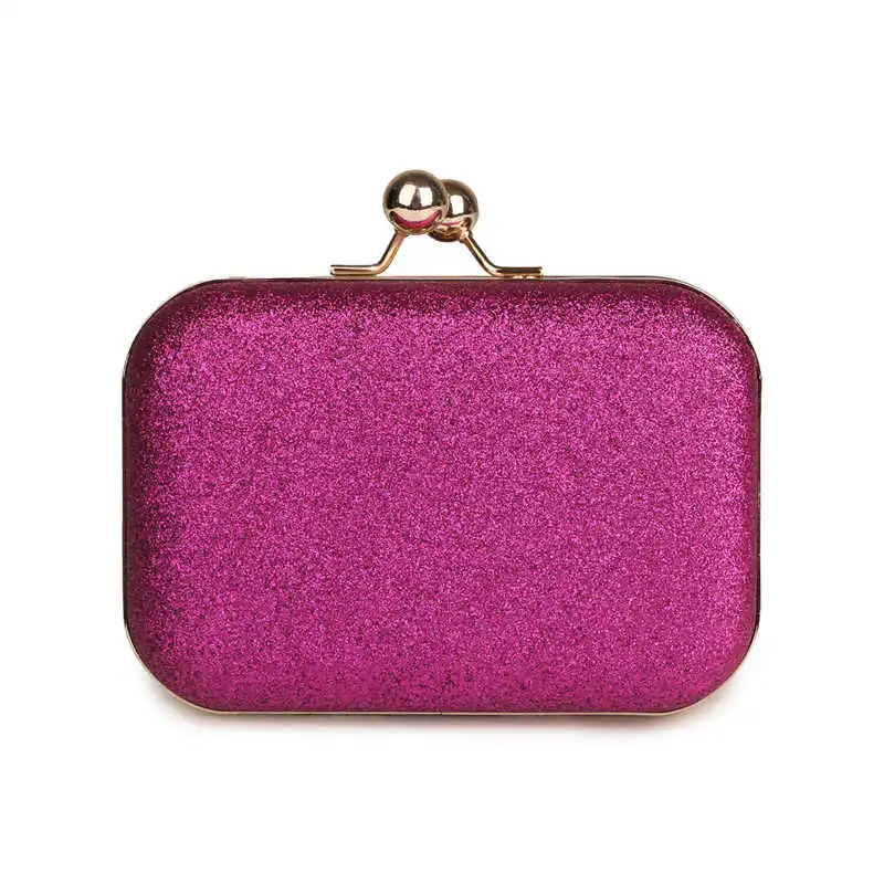 YNSSK Rose Red Pure Leather Clutch Front View