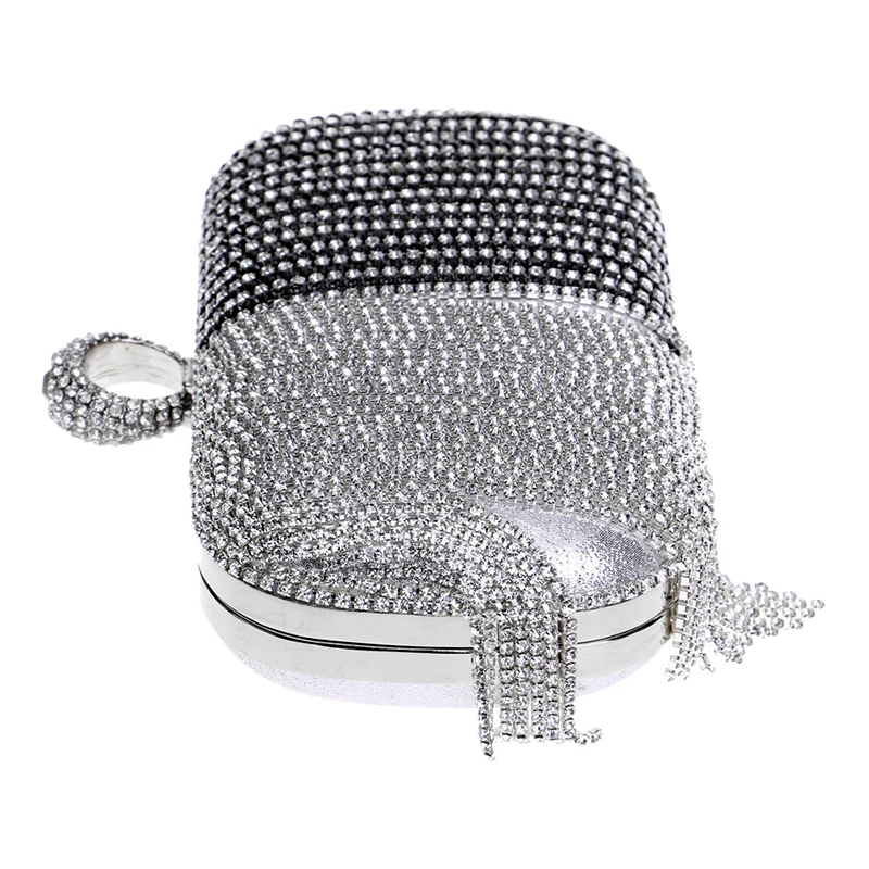 YNSSK Party Wear Hand Purse Side Lay Flat View