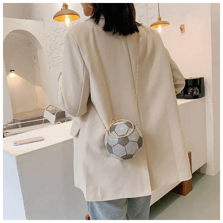 YNSSK Ball - Shaped Rhinestone Evening Bag Model Show